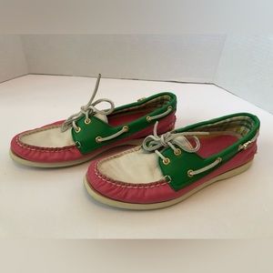 Sperry Leather Topsider Tri-Color Womens 8